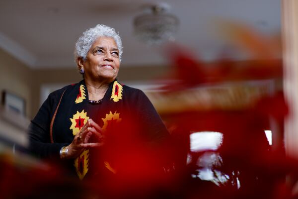 Former Atlanta Mayor Shirley Franklin poses for a photograph at her residence on Monday, Jan. 13, 2025. In this reflective moment, she evaluates her legacy and highlights the significant accomplishments achieved during her tenure, emphasizing the positive impact of her leadership on the community. (Miguel Martinez/AJC)