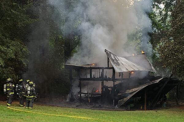 The fire was caused by a lightning strike.