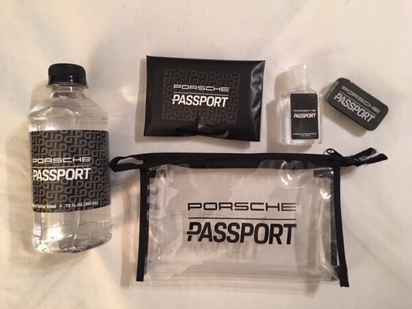 The items given to Porsche Passport customers. TODD C. DUNCAN / AJC