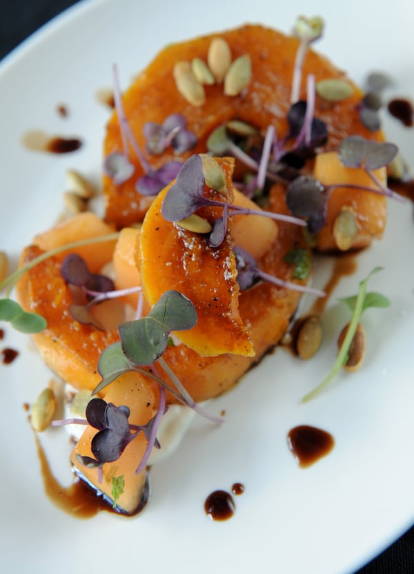  Squash, melon, goat & ricotta cheese, pumpkin seeds, aged balsamic vinegar. (BECKY STEIN/special)