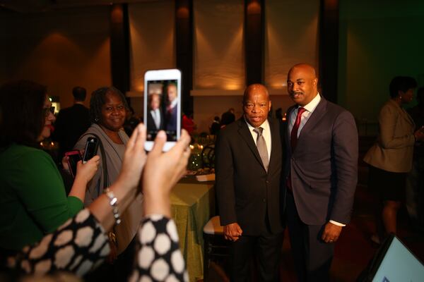  U.S. Rep. John Lewis and Atlanta City Council member Kwanza Hall. Photo: Henry Taylor