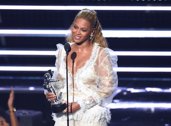 Beyonce accepts the award for Video of the Year for “Lemonade” at the MTV Video Music Awards at Madison Square Garden on Sunday, Aug. 28, 2016, in New York. (Photo by Charles Sykes/Invision/AP)