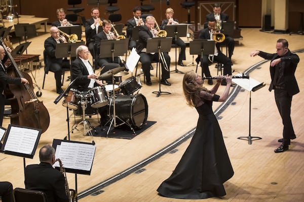 ASO Principal Clarinet Laura Ardan takes the lead during Leonard Bernstein’s “Prelude, Fugue and Riffs.” CONTRIBUTED BY RAFTERMAN