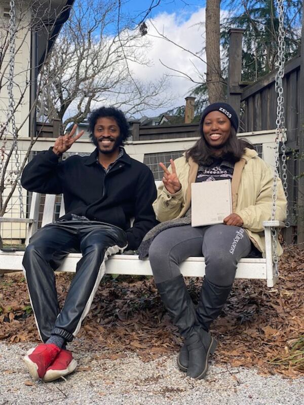 Nathan DuCongé  and Tyler-Simone Molton work and live in a 550-square-foot flat in Atlanta's Edgewood neighborhood. “I definitely see a separate [work] studio for one or both of us in the future,” Molton says.