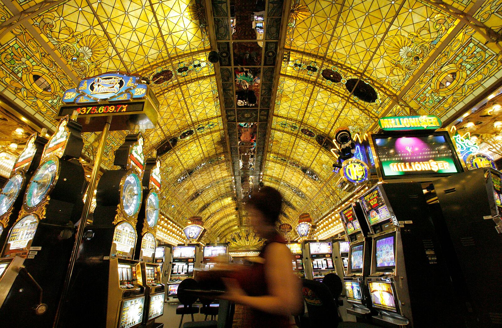 FILE - - Stained glass covers the ceiling at the Tropicana Resort & Casino on Wednesday, March 28, 2007, in Las Vegas. (AP Photo/Jae C. Hong, File)