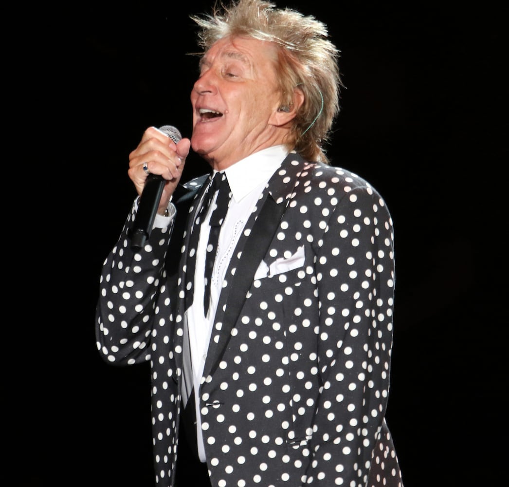 -- Rod Stewart performs "You Wear It Well"
The legendary Rod Stewart energized a sold out crowd at Ameris Bank Amphitheatre on Wednesday, August 31, 2022 with Cheap Trick as the opening act.
Robb Cohen for the Atlanta Journal-Constitution