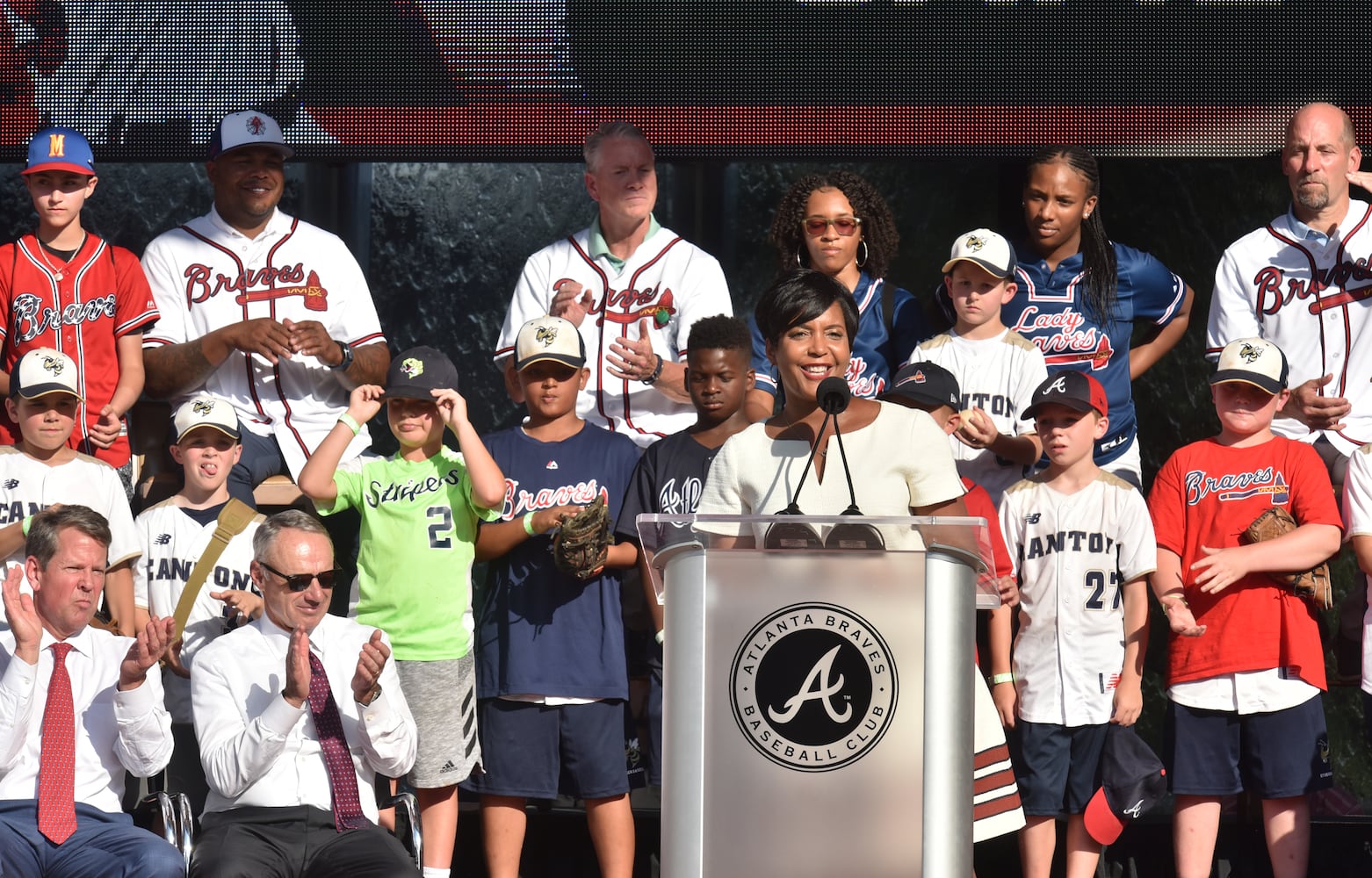 Photos: Braves celebrate landing All-Star game