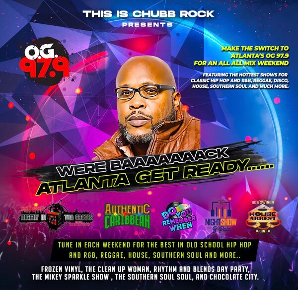 Chubb Rock's promo poster for OG 97.9.