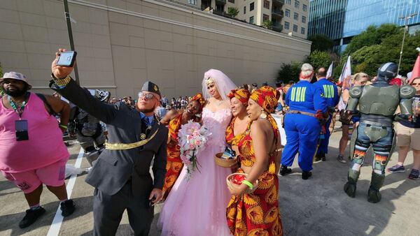 The Black Geeks of Dragon Con are now a group in the annual parade. In 2023, there was a "Coming to America" thematic.  Courtesy