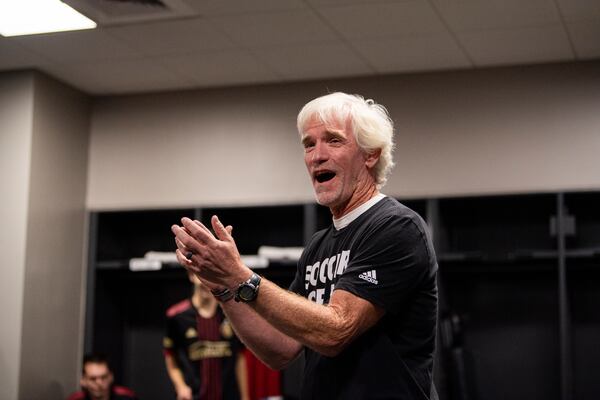 Marty Jelleme, who is also a soccer coach for the Special K’s, was third place finalist for Special Olympics Outstanding Coach North America this year. (Photo by Dakota Williams /Atlanta United)