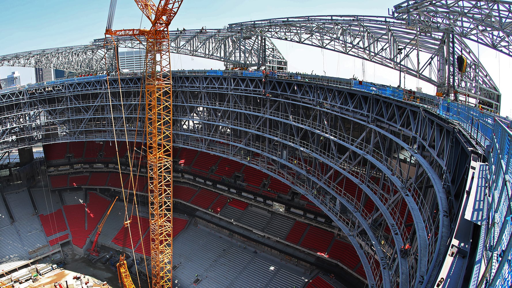 View from atop Mercedes-Benz Stadium