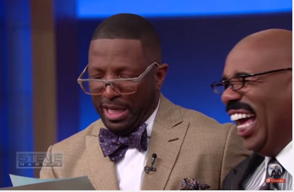 Rickey Smiley and Steve Harvey made a joyful noise with their hilarious church-lady skit