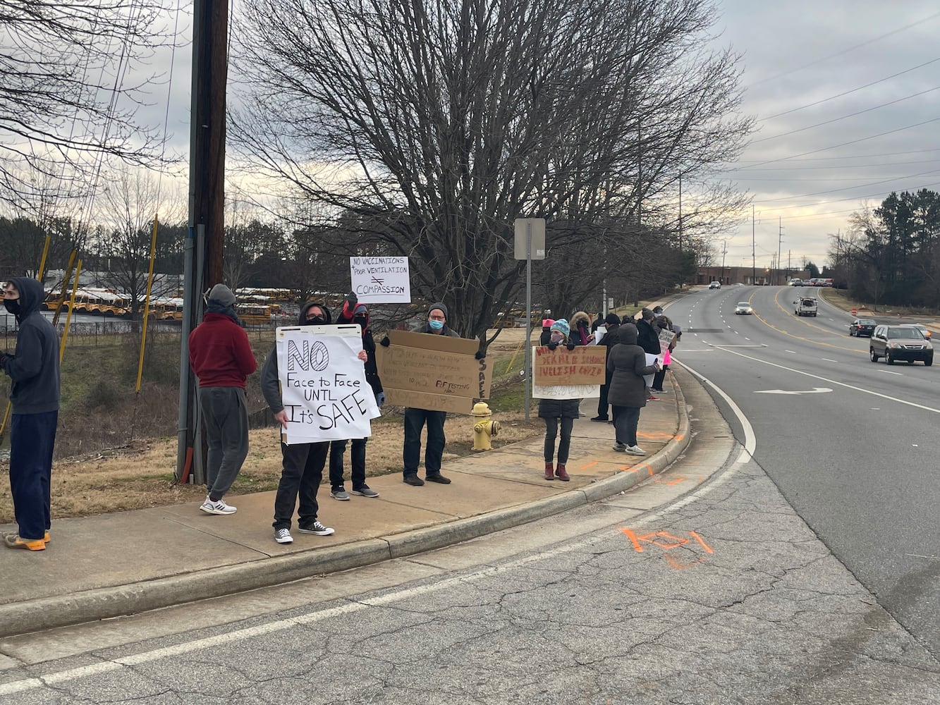 DeKalb teachers protest school reopening plans