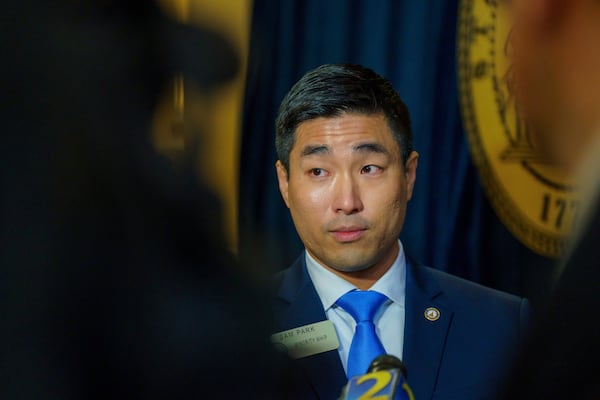 Georgia House Minority Whip Sam Park, a Democrat from Lawrenceville, responds to the State of the State address delivered by the governor on Thursday.