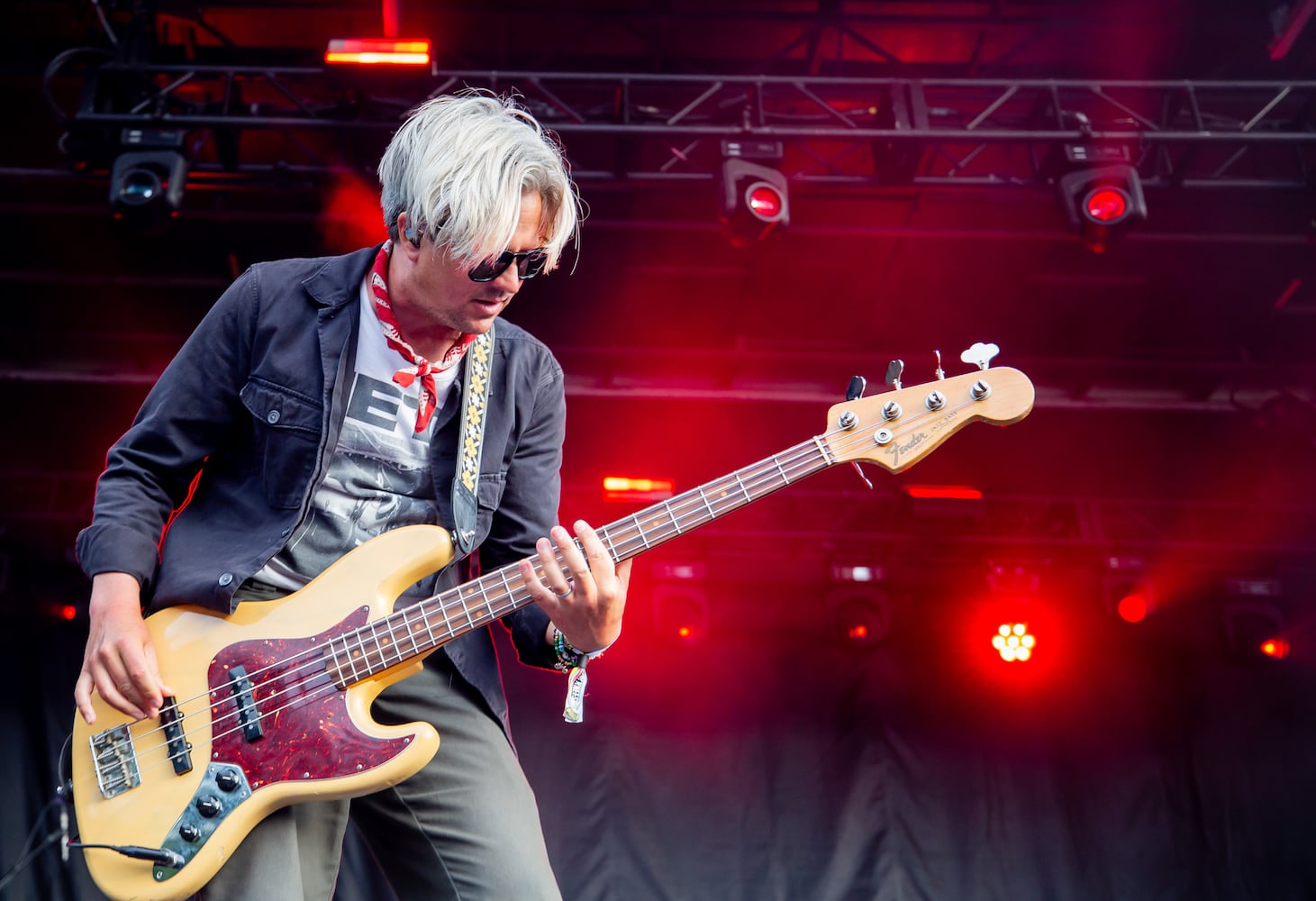 230102 Atlanta, Ga: Switchfoot brought perhaps the highest energy set all day with their straightforward rock on the Criminal Records Stage. Photo taken Friday May 3, 2024 at Central Park, Old 4th Ward. AAJC 050324 shaky day one (RYAN FLEISHER FOR THE ATLANTA JOURNAL-CONSTITUTION)