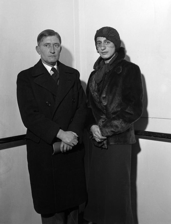 Professor Josef Albers and his wife Anni are pictured aboard the S.S. Europa in New York City, Nov. 25, 1933, as they arrived from Germany. Prof. Albers was on of the leaders of the Bauhaus educational system which was closed by the Nazis. He is in the U.S. through the efforts of the Museum of Modern Art in New York, to create a modern art department at Black Mountain College in North Carolina. (AP Photo)