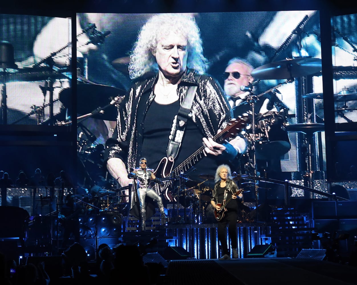 Queen + Adam Lambert rocked sold out State Farm Arena on Monday, October 23, 2023.
Robb Cohen for the Atlanta Journal-Constitution