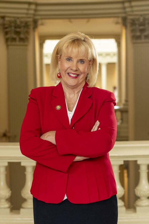 06/26/2020 - Atlanta, Georgia - Georgia Sen. Renee Unterman stands for a photo on Sine Die, day 40, of the legislative session in Atlanta, Friday, June 26, 2020. (ALYSSA POINTER / ALYSSA.POINTER@AJC.COM)