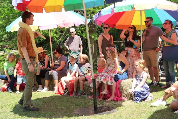 Kids learn about snakes at the Inman Park Festival. 
(Courtesy of the Inman Park Festival / Anya Reid)