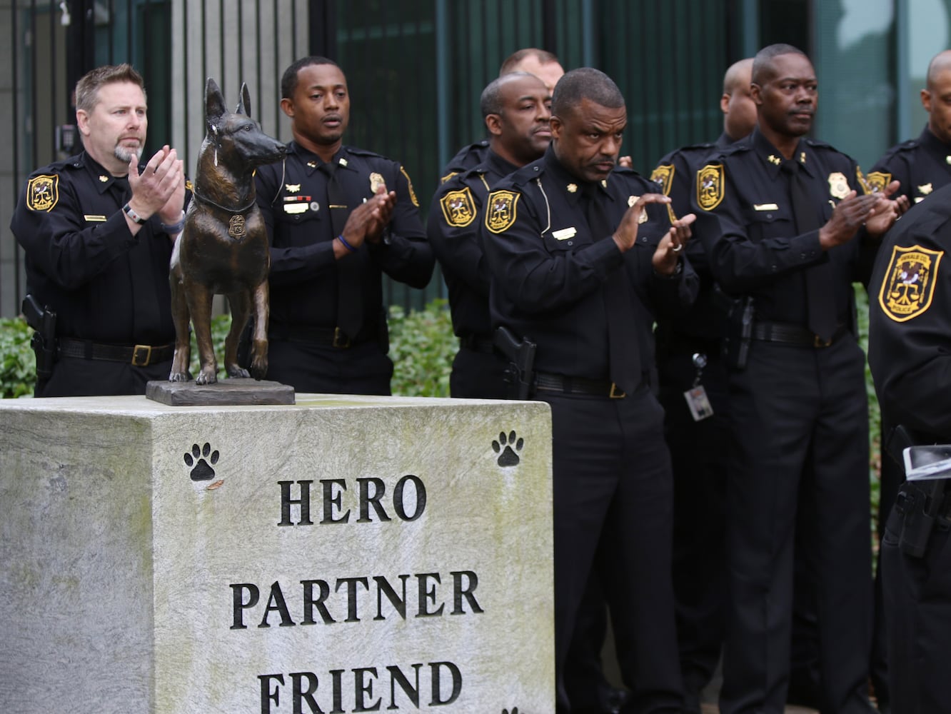 DeKalb Police welcome back K-9 Indi with Purple Heart