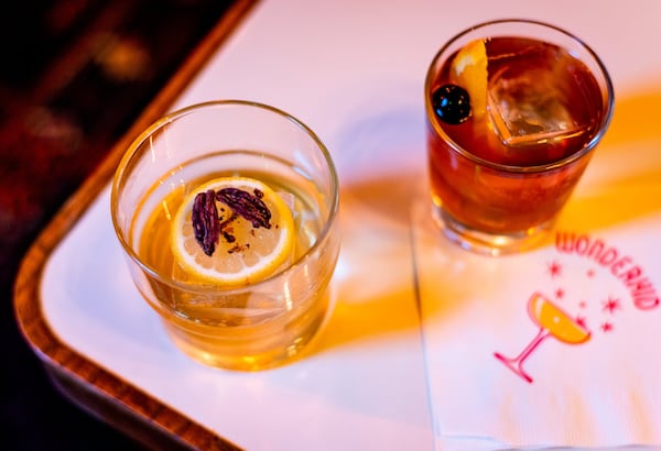 Wonderkid has a full bar that serves well-balanced mixed drinks. Among recommended cocktails, try the Atlanta Dairies Punch (left) and the batched Old Fashioned (right). CONTRIBUTED BY HENRI HOLLIS