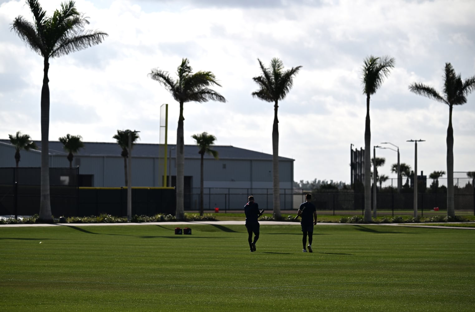 First full-squad spring training workouts