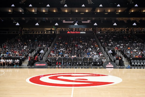 More than 500 coaches of all levels attended Saturday's free clinic at State Farm Arena. (© Kat Goduco Photo)