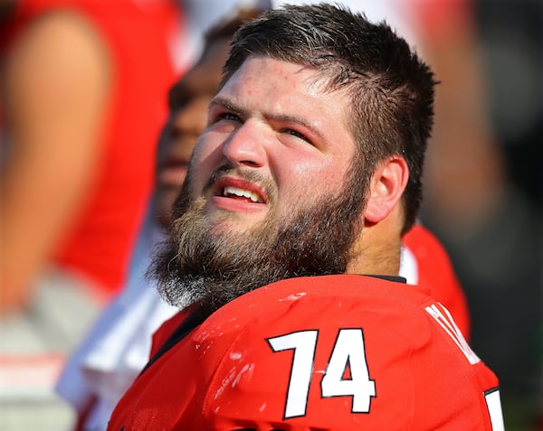 Georgia offensive lineman Ben Cleveland.  Curtis Compton/ccompton@ajc.com