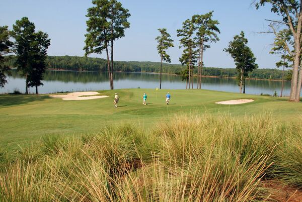 Arrowhead Pointe Golf Course at Richard B. Russell State Park sports panoramic views of Lake Russell and its undeveloped shoreline. Contributed by Georgia Department of Natural Resources