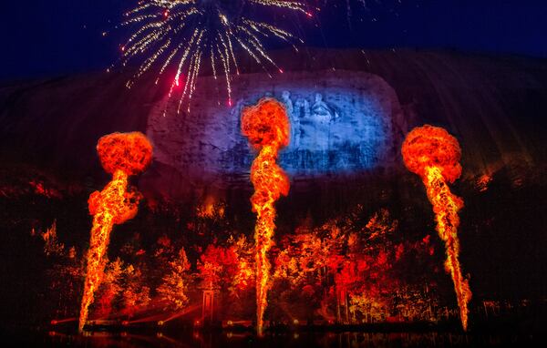 Stone Mountain Park's Classic Lasershow kicks it old school for Labor Day. Courtesy of Stone Mountain Park