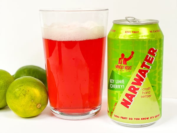 Key lime cherry is one of the flavors of the new Narwater craft hard seltzer line. CONTRIBUTED BY MONDAY NIGHT BREWING