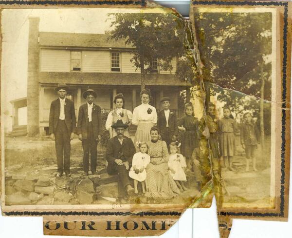 The Promised Land “Big House,” as seen in 1908 with the Robert Haney family, who rented the home. COURTESY OF GWINNETT COUNTY