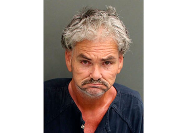 This Saturday, Nov. 2, 2019 booking photo made available by the Orange County Sheriff's Office shows Brian Sherman in Orange County, Fla. Authorities say Sherman groped a Walt Disney World worker dressed as a princess during a photo opportunity at the Magic Kingdom park on Saturday.