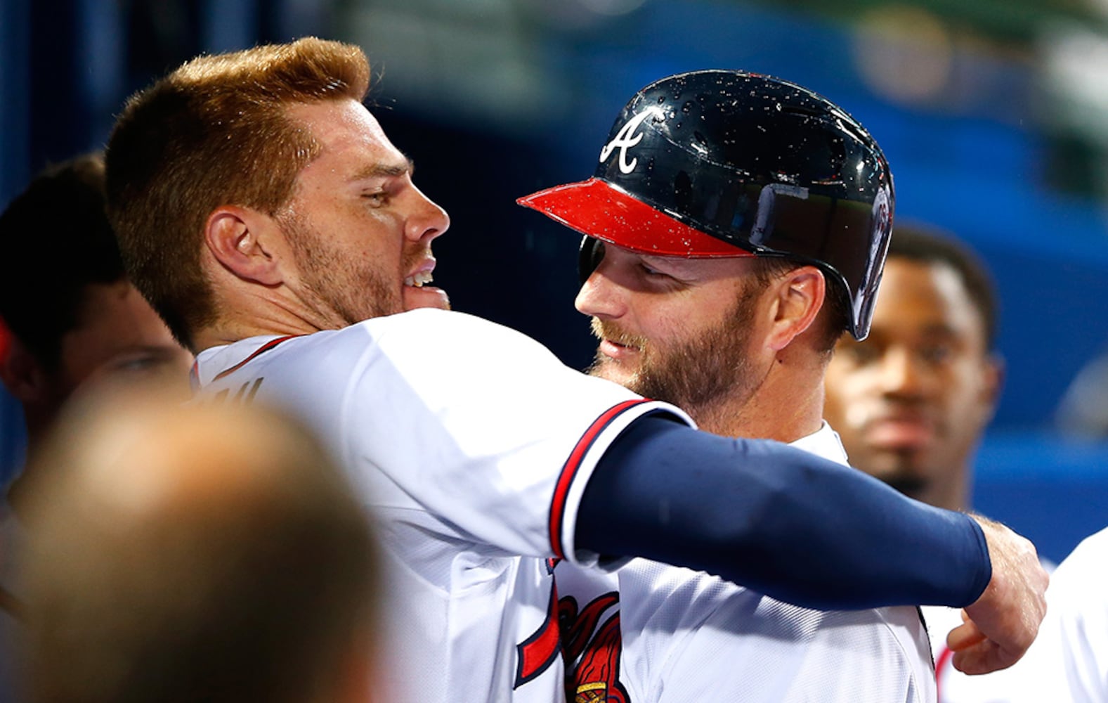 Freddie Freeman hugs