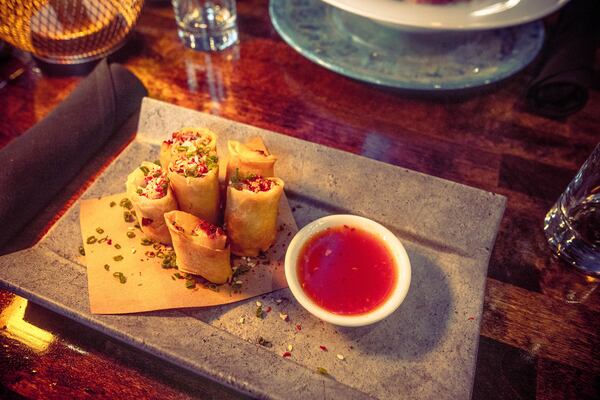 Among the offerings from Girl Diver are fried spring rolls with pork, shrimp, onions, mushrooms and chile lime XO sauce. Courtesy of Girl Diver