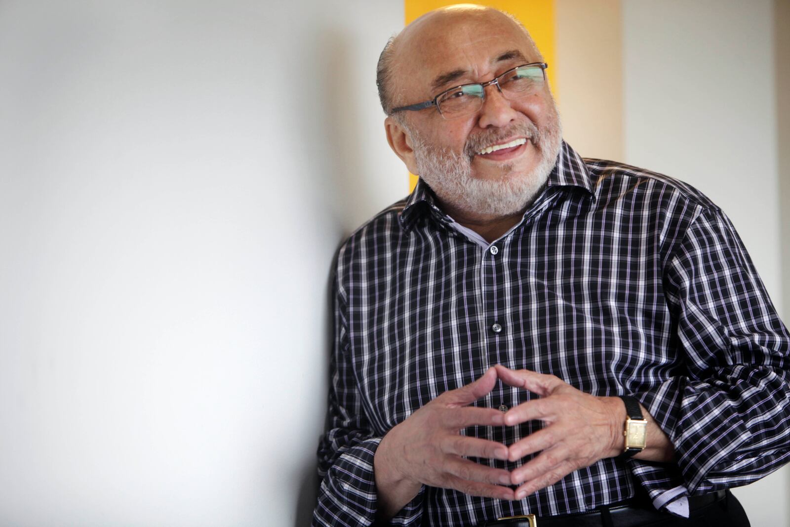 Pianist Eddie Palmieri poses for a picture in New York, Monday, Aug. 15, 2011.  (AP Photo/Seth Wenig)