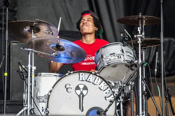 Solomon Radke of Radkey performs at Rock On The Range Music Festival on Sunday, May 21, 2017, in Columbus, Ohio. (Photo by Amy Harris/Invision/AP)