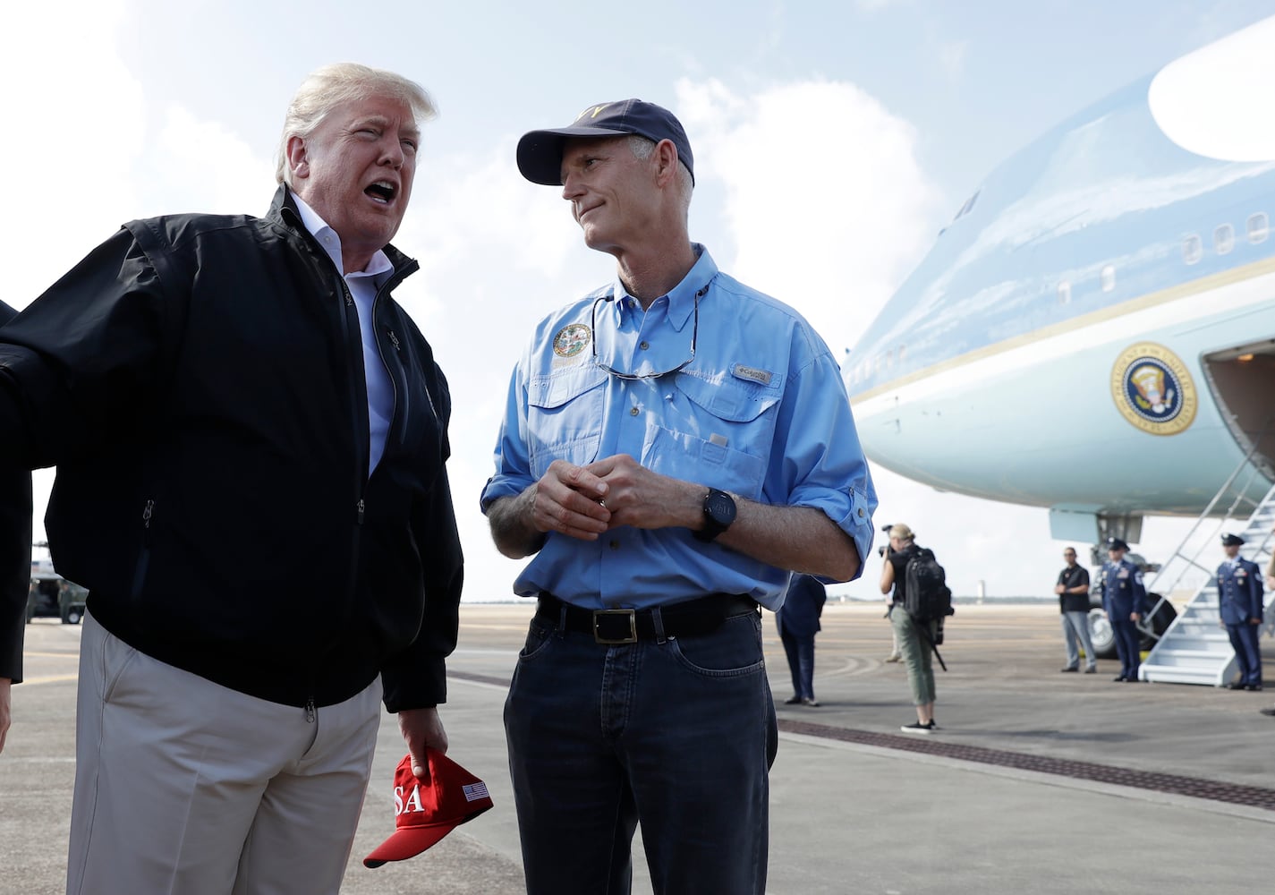 Photos: Trumps tour hurricane-ravaged Florida Panhandle