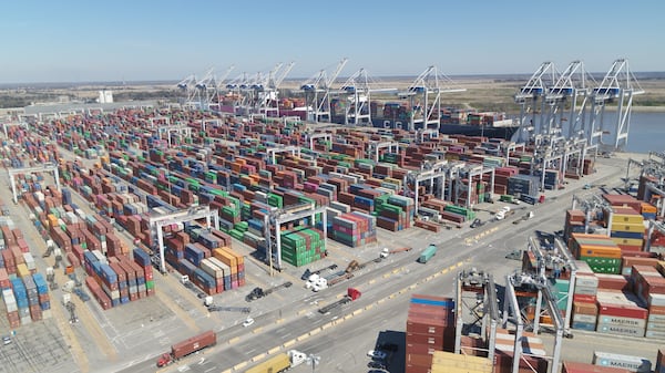 An aerial view of the Port of Savannah. SPECIAL to the AJC from the Georgia Department of Economic Development. 