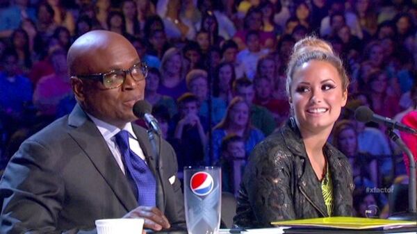 L.A. Reid on "The X Factor" season two with Demi Lovato. CREDIT: Fox