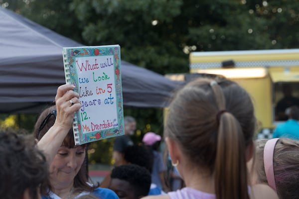 Rocky Mount Elementary School Principal Peggy Fleming recently opened a time capsule at the school from 1999. 