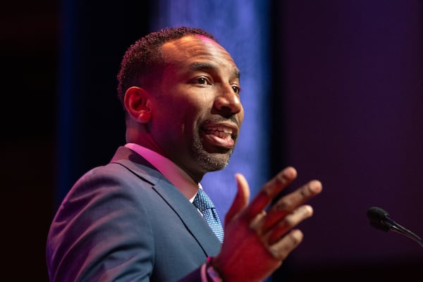 Mayor Andre Dickens deliver his State of the City in Atlanta on Tuesday.