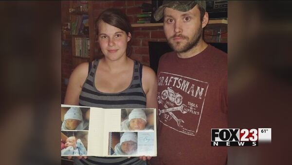 An Oklahoma couple's home was broken into recently. Thieves allegedly took a safe containing only a photo album and funeral keepsake bag.