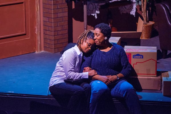 Keyonna shares a sweet moment with her mom Ovetta (Nhadyne Banton Brown), who otherwise can exhibit neglectful alcoholic behavior.