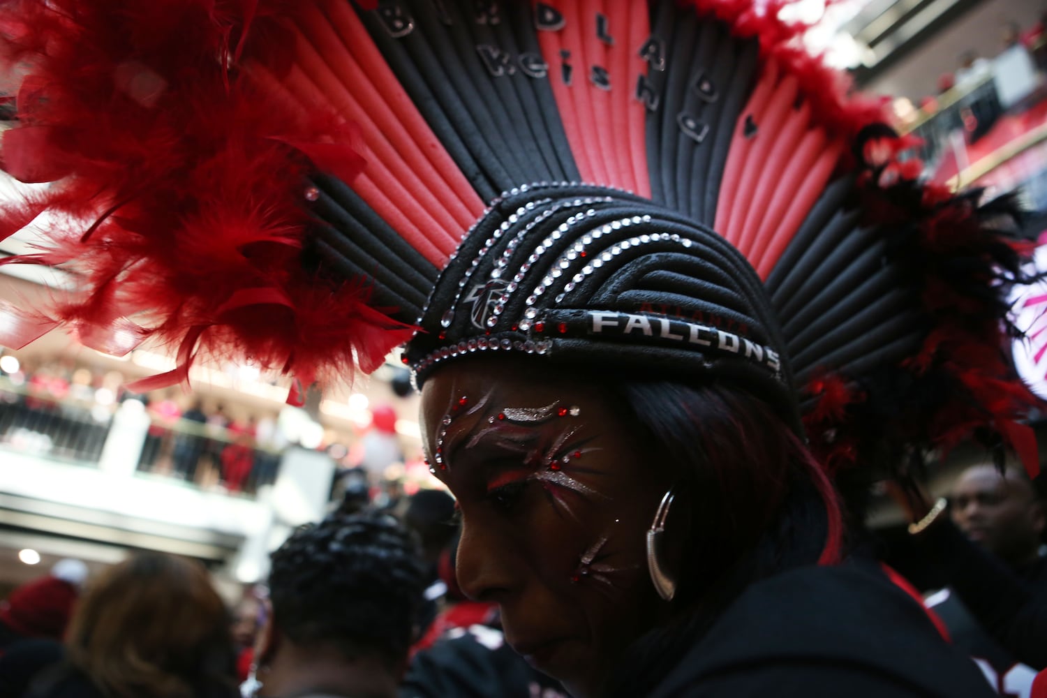 Falcons pep rally at Atlanta City Hall