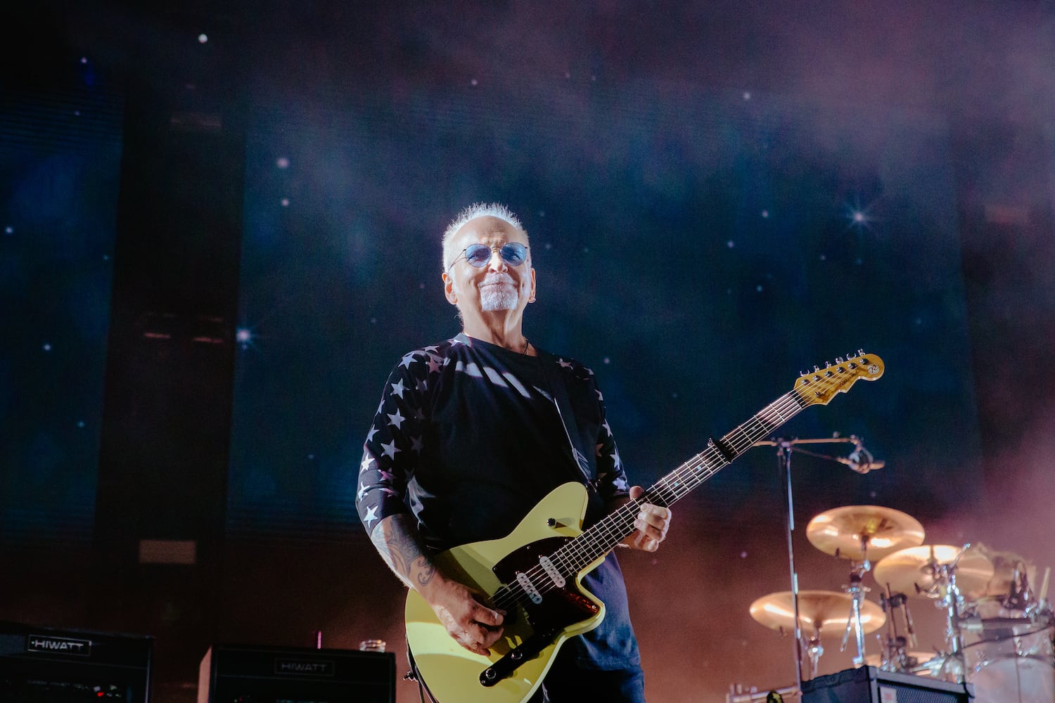 The Cure performs to an excited crowd at the State Farm Arena on June 27, 2023. (Sophie Harris for The Atlanta Journal-Constitution).