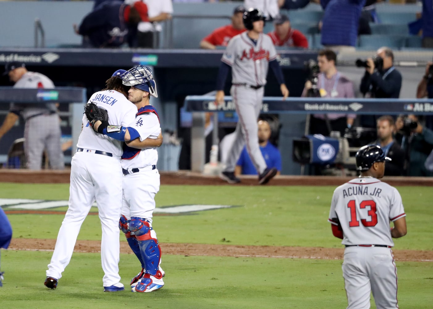 Photos: Braves shut out again, trail Dodgers 2-0 in playoffs