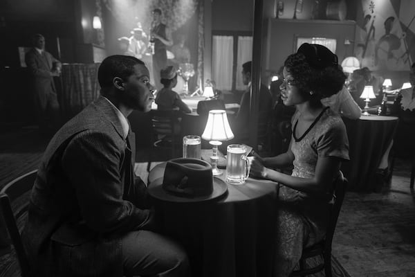 Jovan Adepo as Will Reeves (L) and Danielle Deadwyler as June Reeves (right) in Watchmen
Courtesy of HBO/ Photo Credit: Mark Hill/HBO