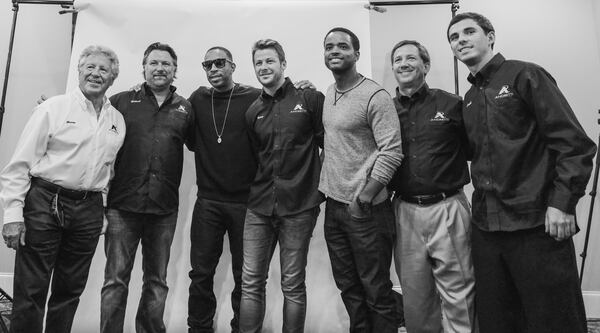 Ludacris, center, joined the fun at a VIP event at the new Andretti Indoor Karting & Games location in Marietta. Photo courtesy of Brave PR.