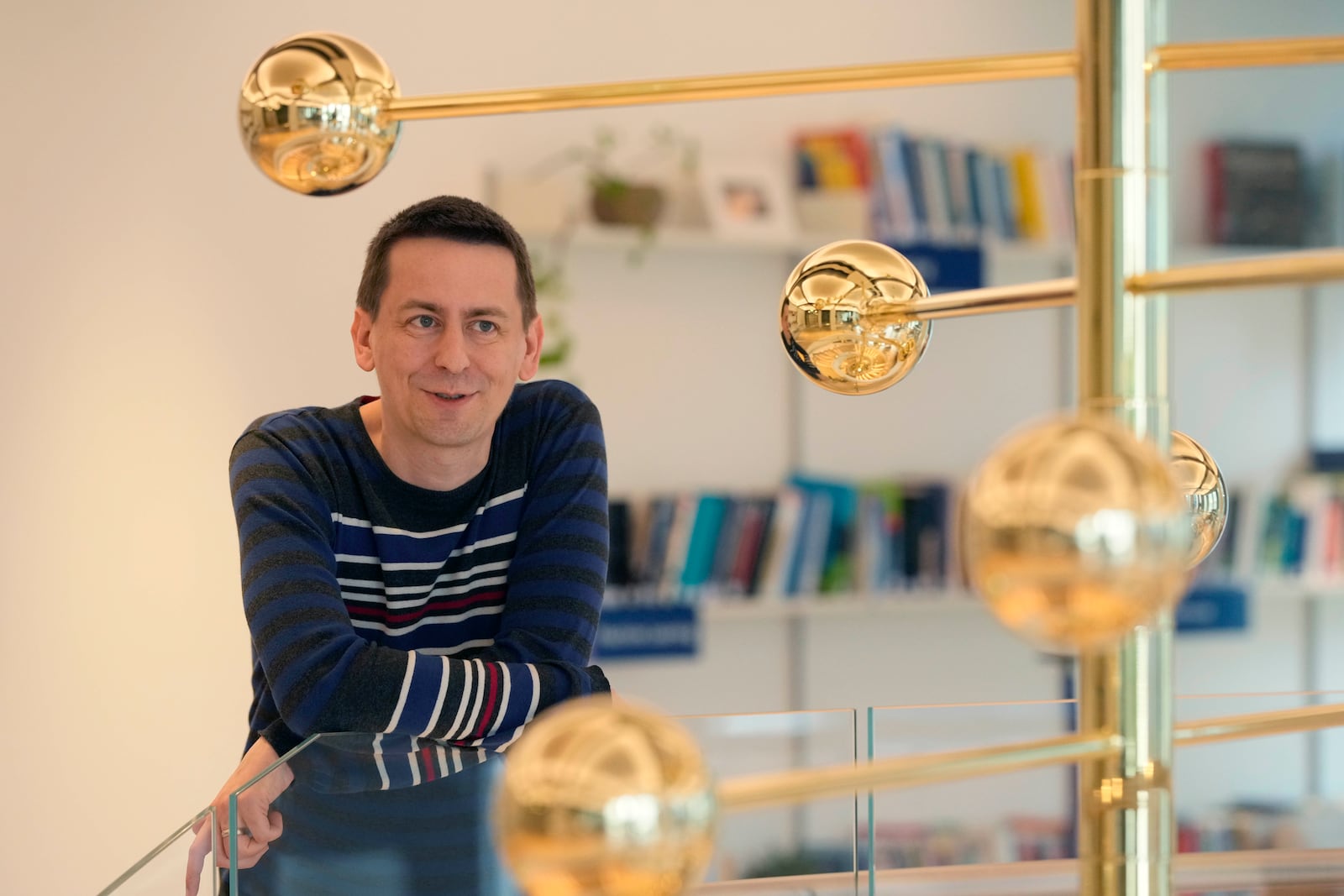 Researcher John Jumper poses for a photo at the Google DeepMind offices in London, Wednesday, Oct. 9, 2024 after being awarded with the Nobel Prize in Chemistry.(AP Photo/Alastair Grant)